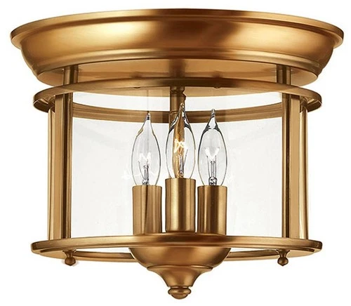 Hinkley Gentry 11 1/2" Wide Heirloom Brass Ceiling Light - Picture 2 of 3