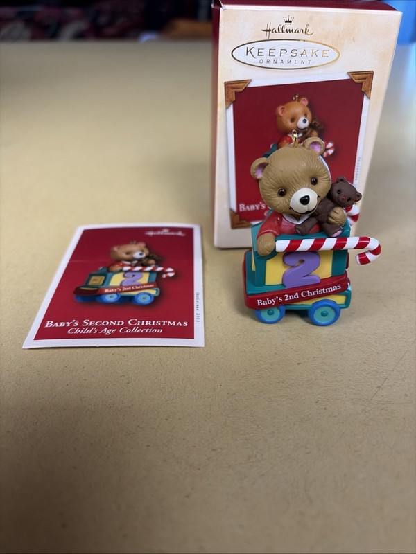 Hallmark 2003 Baby Second Christmas Ornament Keepsake Bear QXG8699