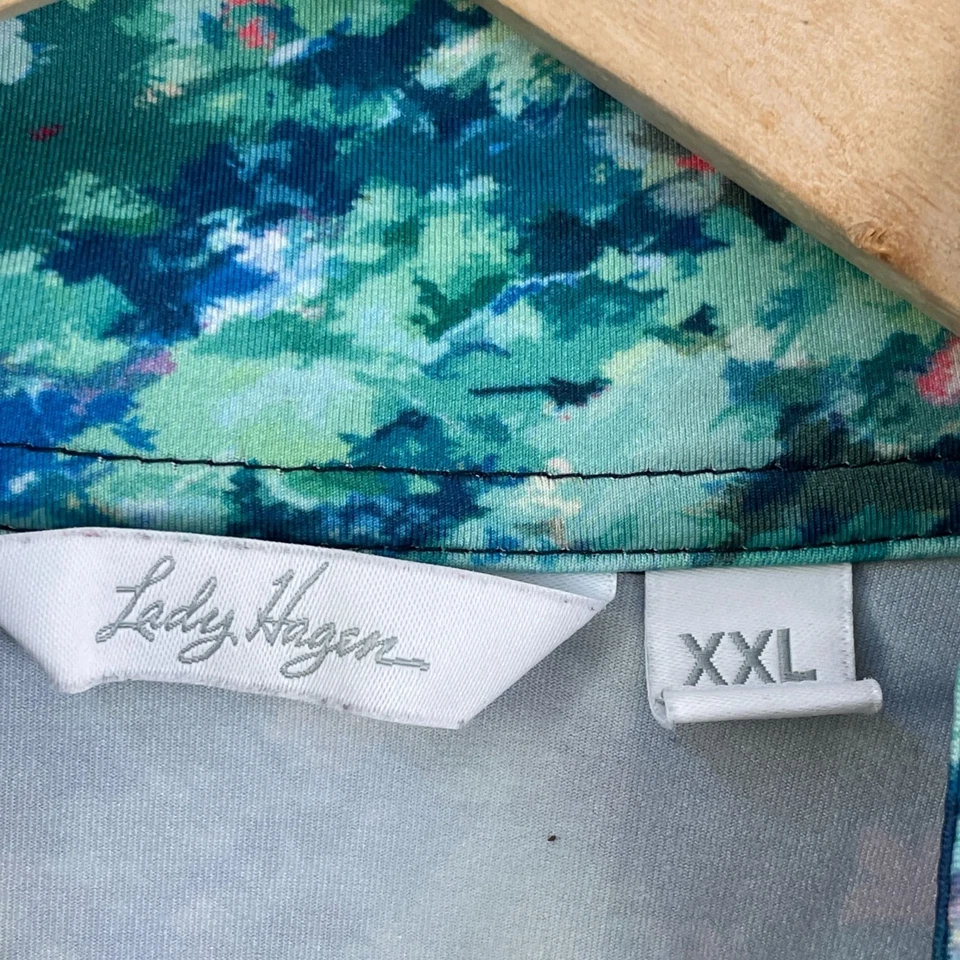 Camisa de golf elástica manga larga talla XXL Lady Hagen para mujer talla grande Foto 3 de 4