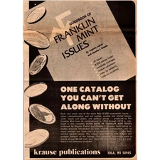 Krause Publications Guidebook of Franklin Mint Issues  Iola WI 1974 Ad SAI3-4