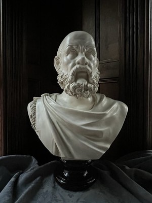 Vintage Bust of Ancient Greek Philosopher Socrates