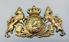 KING OF BAVARIA Germany World War 1 Pickelhaube Tin Badge - Replica  5" x 3"