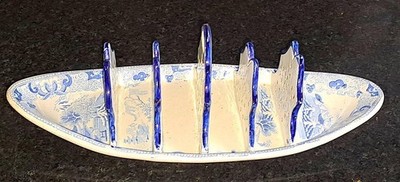 Seltener Regency Copeland & Garrett Late Spode Weidenmuster Toastständer um 1833+