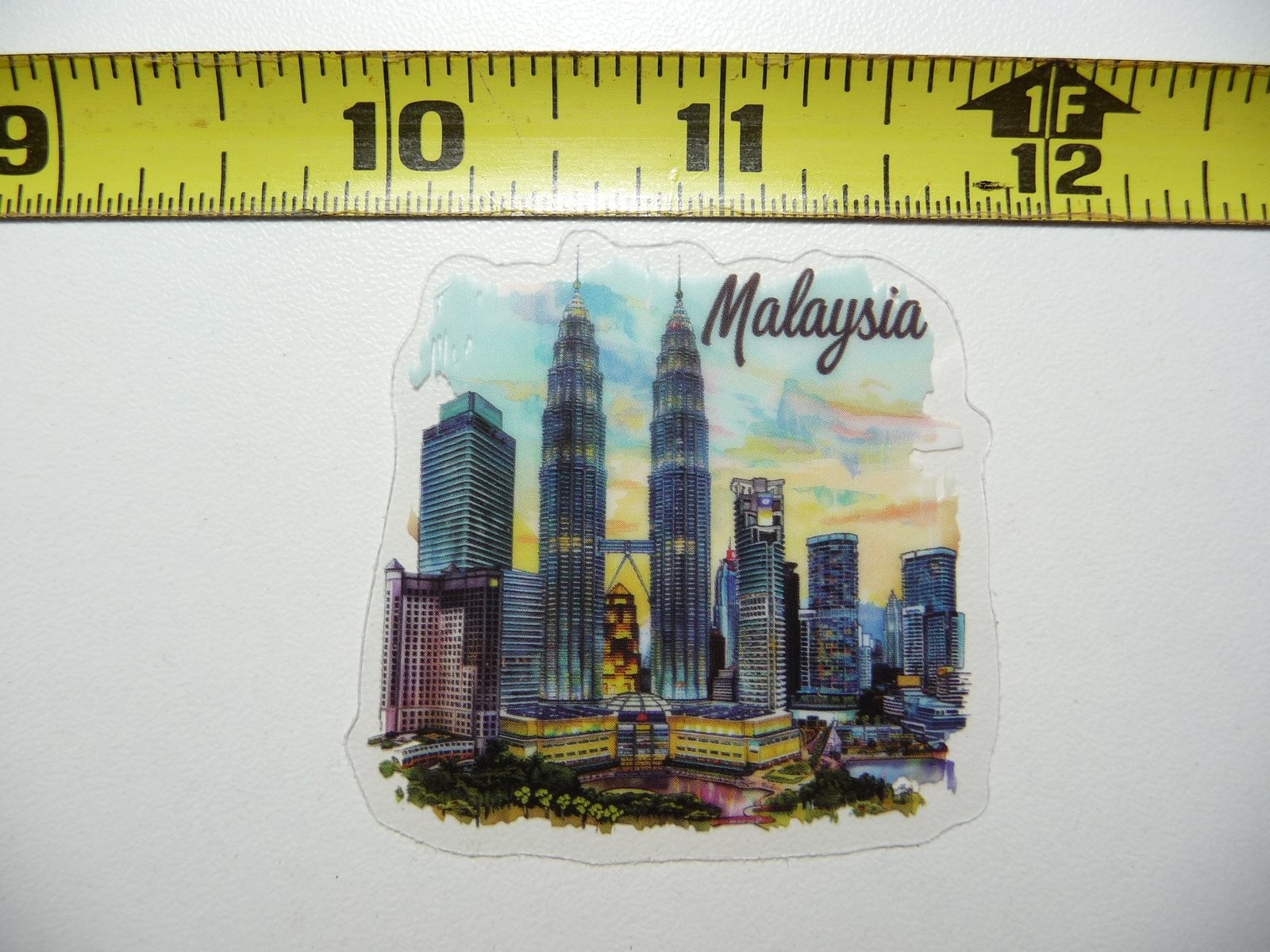Kuala Lumpur Malaysia Petronas Towers Colorful Travel Sticker Decal