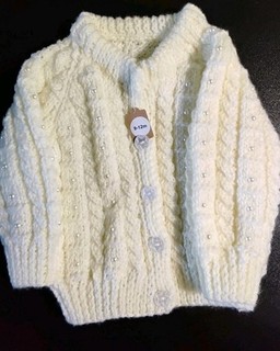 Hand Knitted Baby Cardigan 9 12 Months