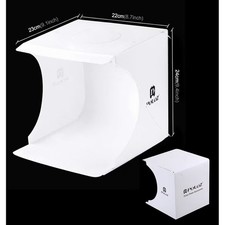 PULUZ Mini Photo Studio Light Box LED Photography Tent Foldable 24cm White