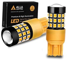 Newly Upgraded 7440 7443 LED Brake Stop, Tail, Turn Signal Lights Amber Yellow