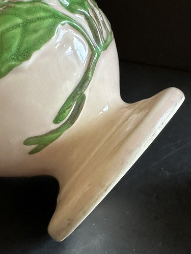 Vintage Hull Art Pottery Vase H5 Double-Handled Blue Magnolias Mid-Century - Picture 10 of 19