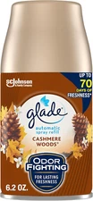Glade Automatic Spray Refill, Air Freshener, Comforting Cashmere Woods, 6.2 oz