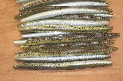 5/" Stick Senko Style Watermelon Red Ghost 50 count Bag Bulk Bass Plastic Worms