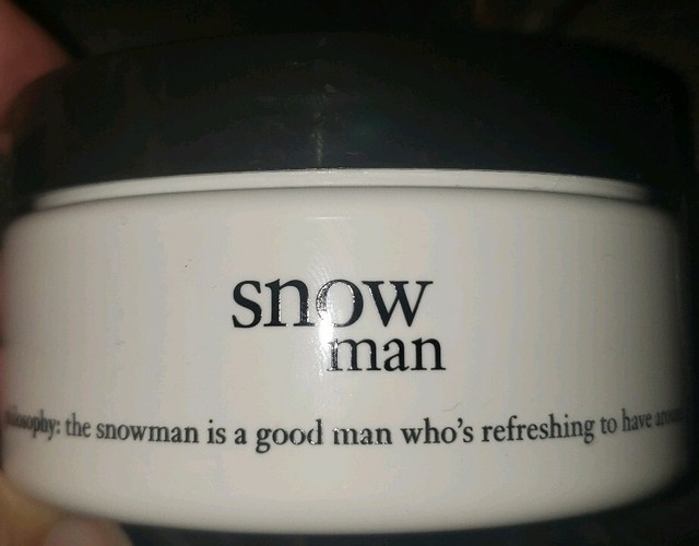 Philosophy SNOW MAN Snow Man 8 FL OZ Glazed Body Souffle Cream eBay