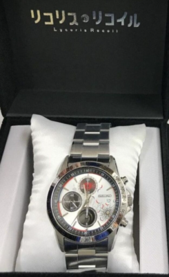 Seiko Lycoris Recoil Collaboration Wrist Watch Silver Black Old