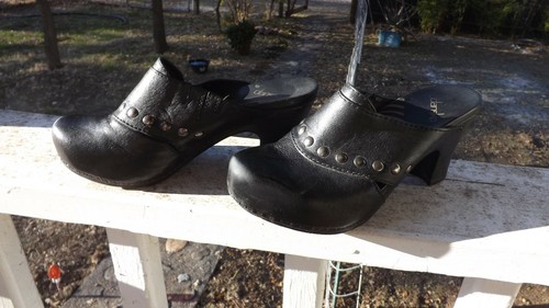 Dansko, Black Leather Heeled Clog, size 36 - Bild 3 von 6