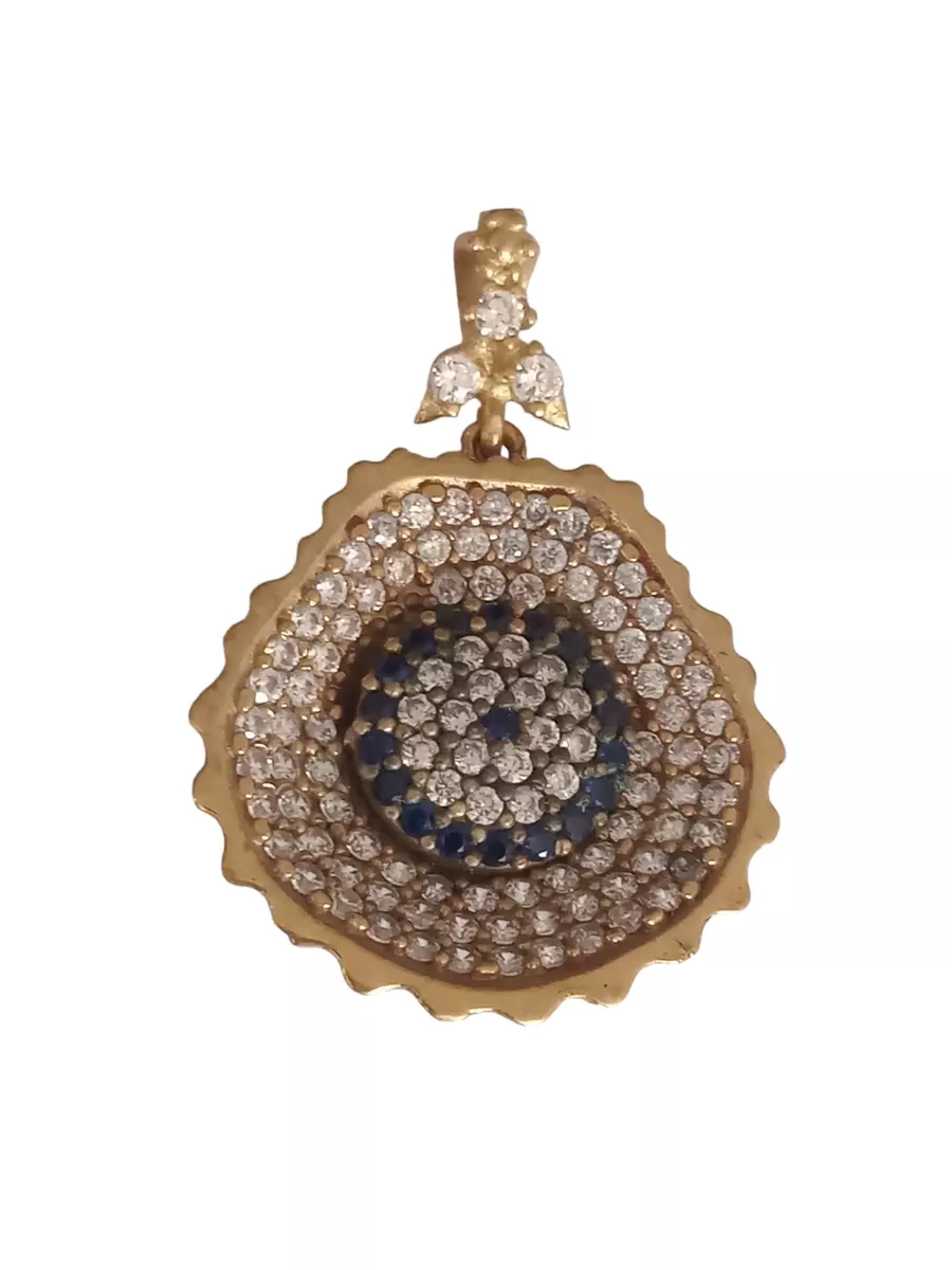 Turkish Fine Jewelry 925 Sterling Silver and Bronze Sapphire Topaz