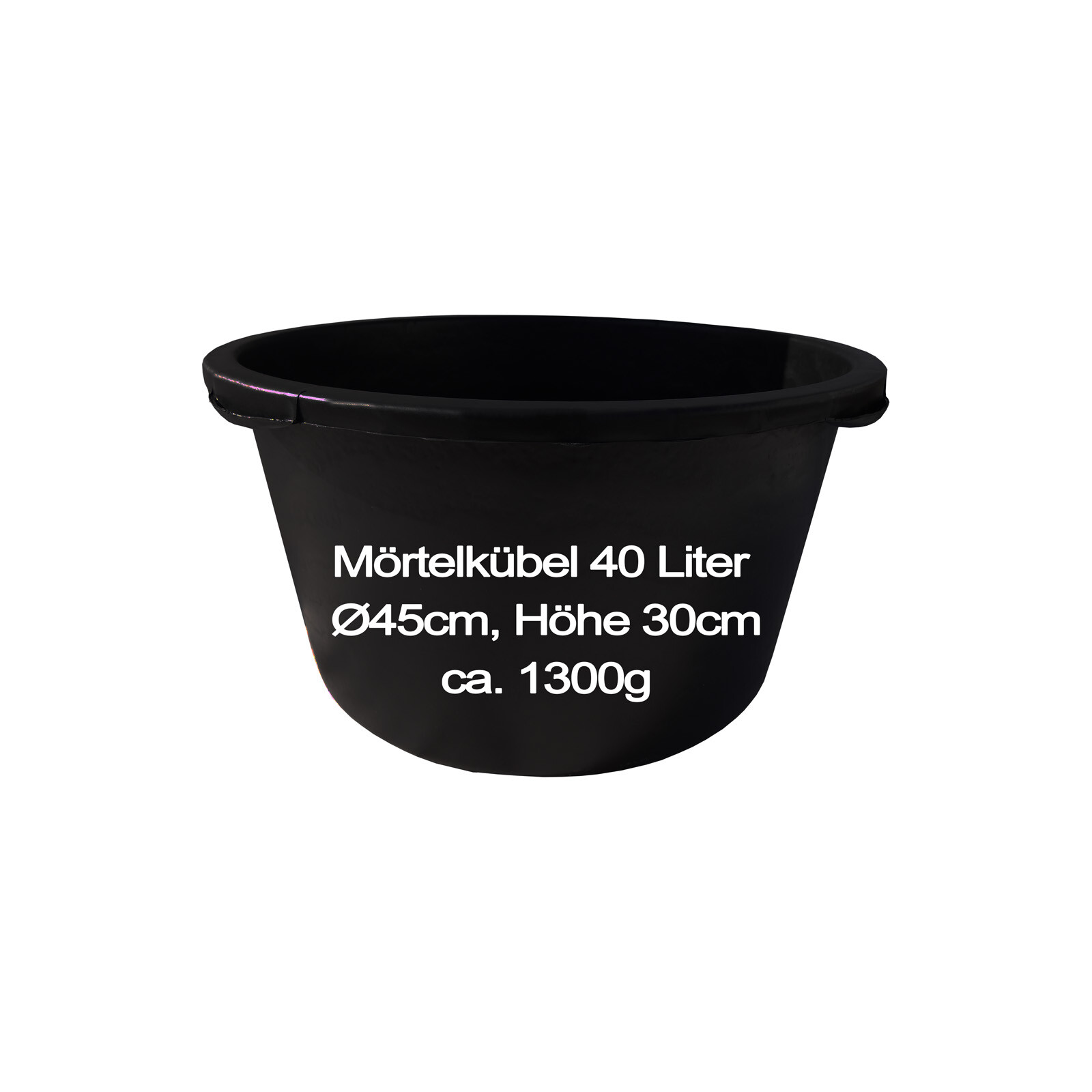 Mörtelkübel rund Baukübel Mörtelwanne Zementwanne schwarz Mörtelkasten