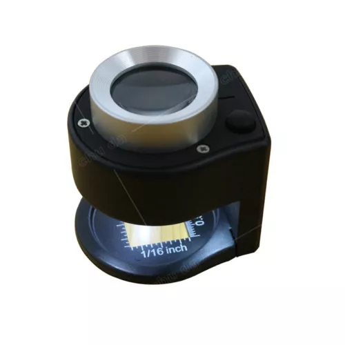 Lente di ingrandimento contatore filo tessuto 20X tester lino metallo LED per stampa - Foto 1 di 12