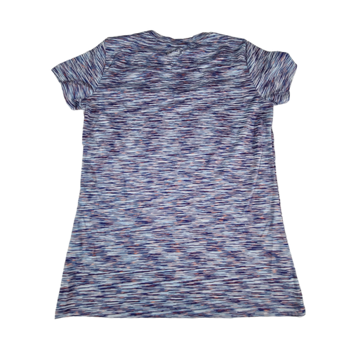 Under Armour Damen Kurzarm Shirt tailliert blau kleiner V-Ausschnitt leicht - Bild 2 von 8