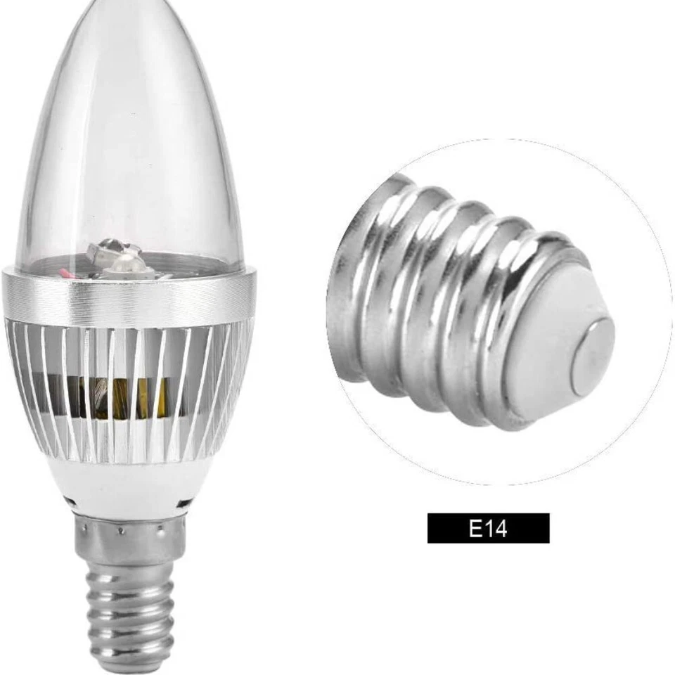 E14 16Color Candle LightLamp Dimmable LED 3W RGB Bulb Low power W/ControllerTool - Image 4 of 4