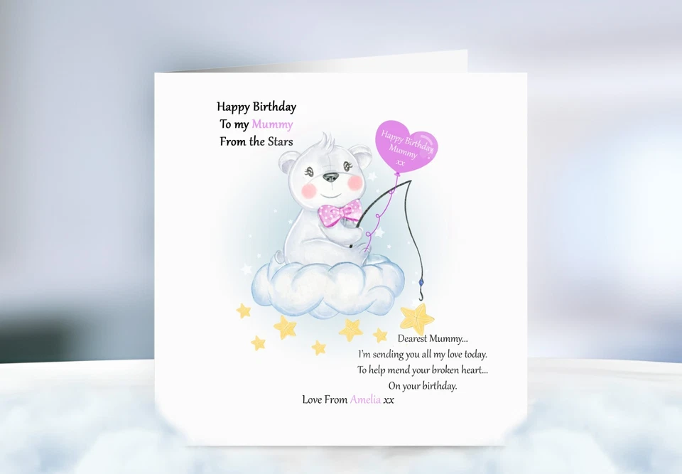 Feliz cumpleaños a mamá, papá, abuelos cualquiera de bebé niño ángel en el cielo Foto 4 de 4