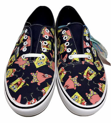 Vans Spongebob Comfycush Navy Mens Size 9.5 Authentic Skateboarding Limited