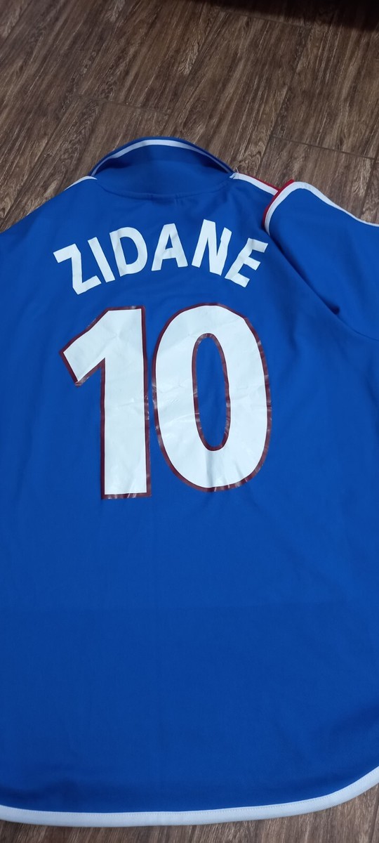 ウェア 2002 FRANCE ZIDANE Home shirt 2002-04 France Authentic Home Shirt Zidane #10 (M)