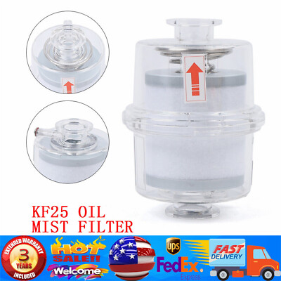 New Oil Mist Filter for Vacuum Pump Fume Separator Exhaust Filter KF25 Interface