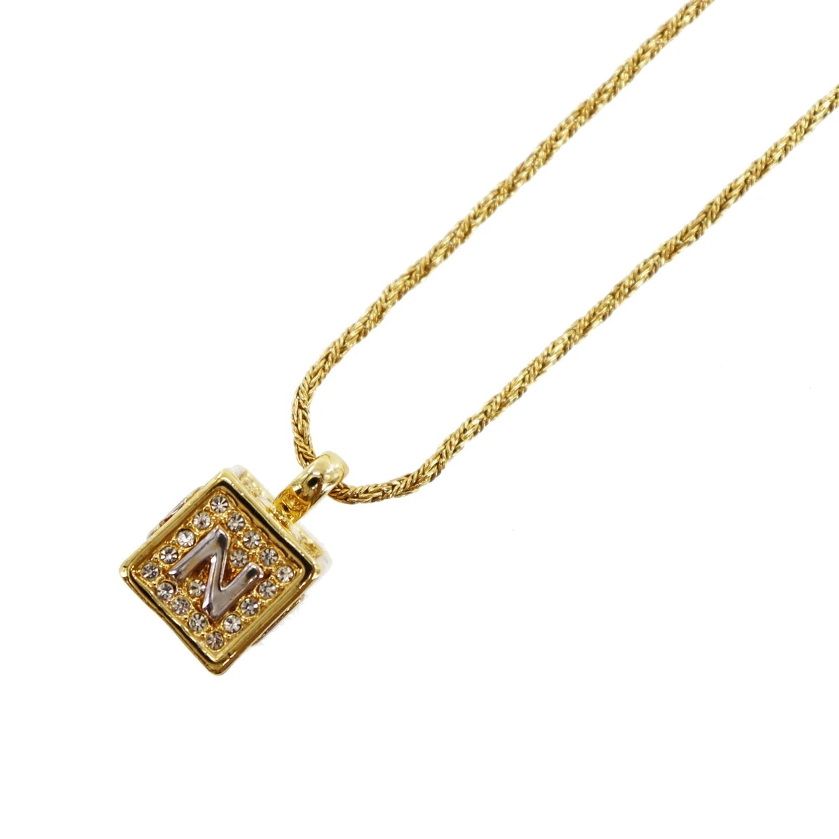 Gold square shop necklace