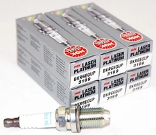 Set of 6 NGK 3199 Laser Platinum Spark Plugs BKR6EQUP