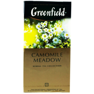 Greenfield Kamillenblütentee litschi Camomile Meadow 25 Teebeutel Tee herbal Tea