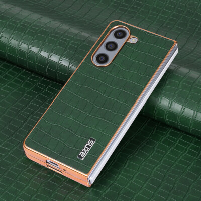Hülle Für Samsung Galaxy Z Fold7 Fold6 Fold5 4 Falten Schutz Leder Krokodilhaut
