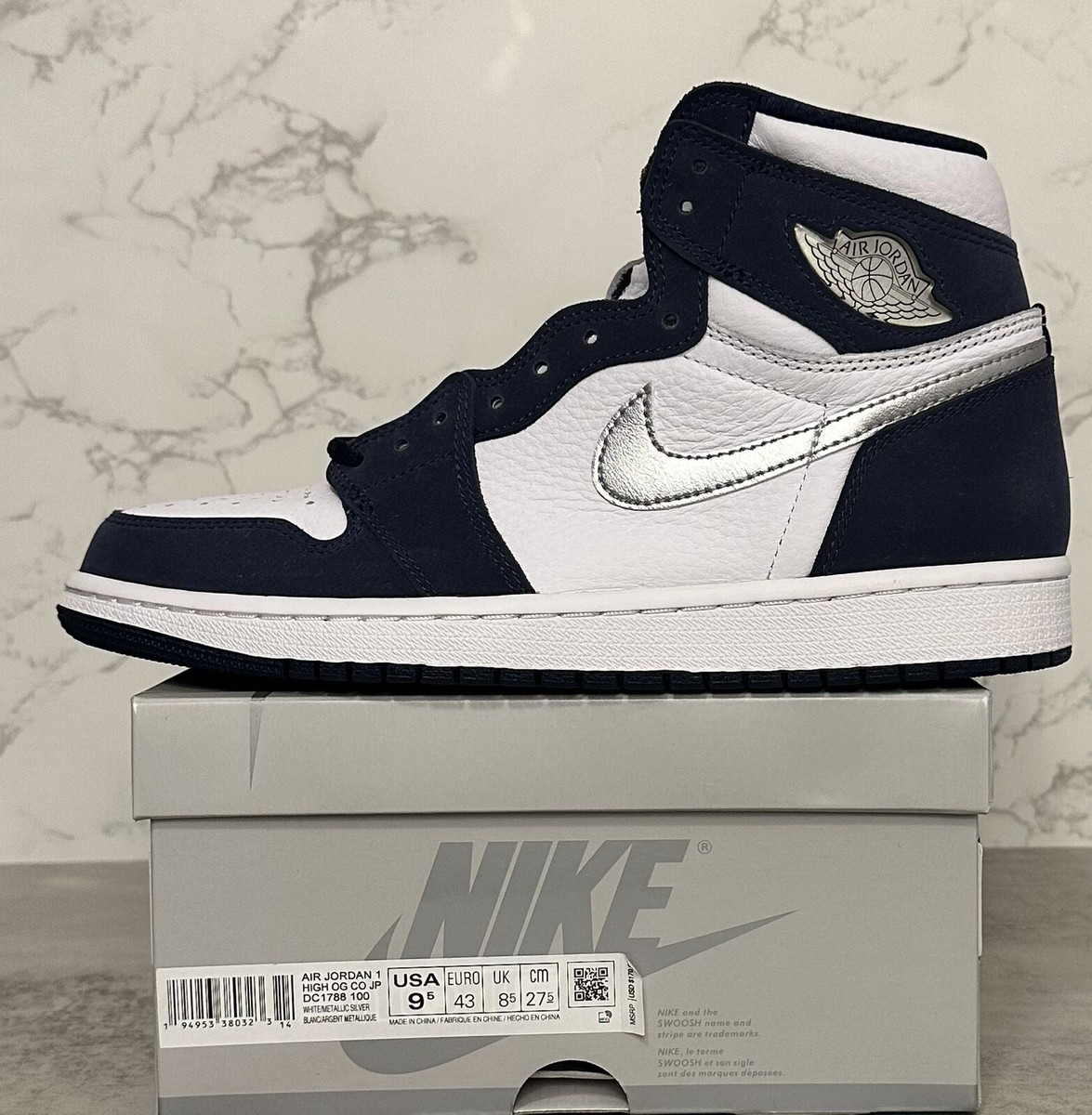 DS Air Jordan 1 Retro High OG CO.JP White/Midnight Navy Sz 9.5 | eBay 
