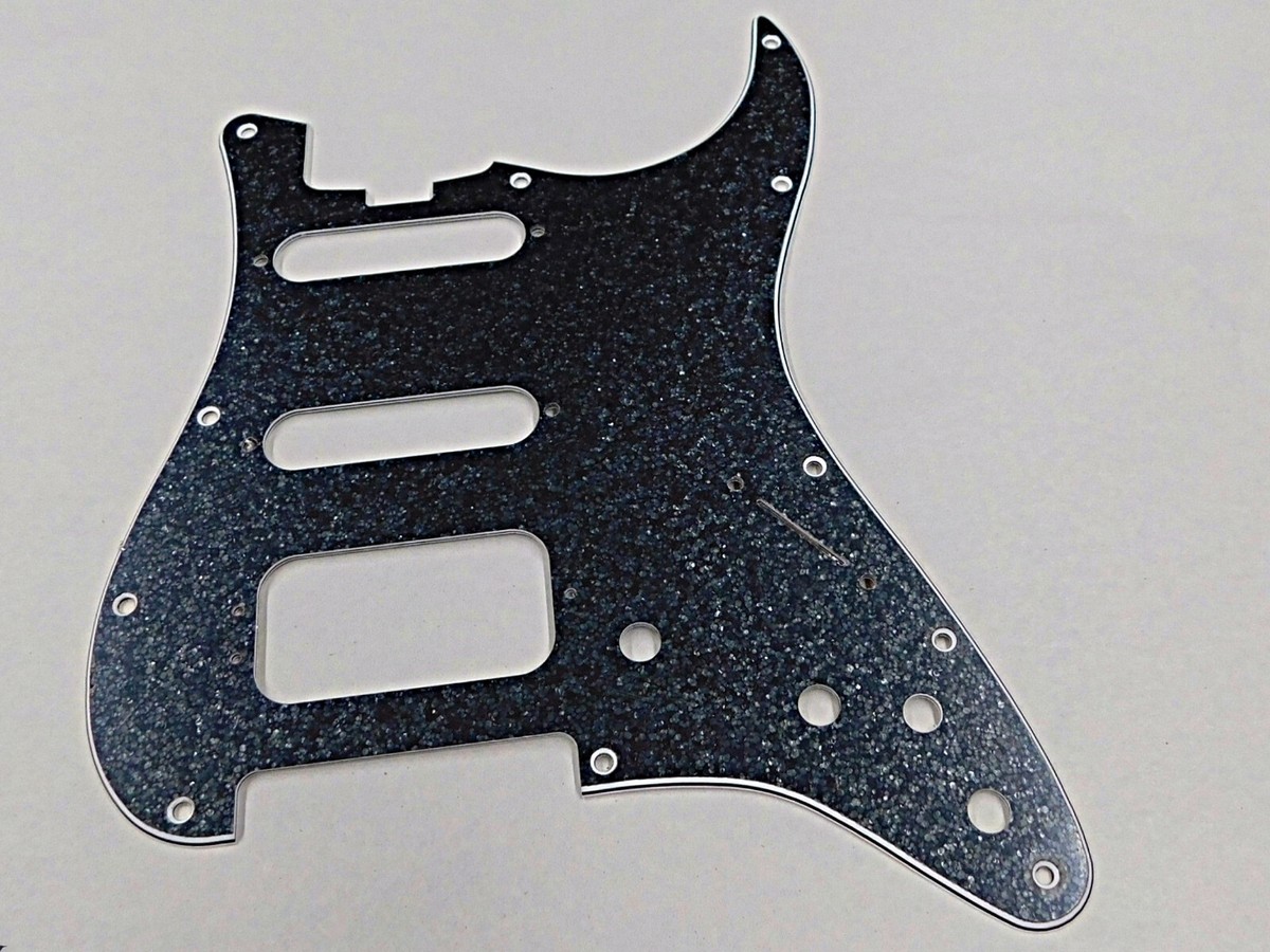 Pickguard Per Stratocaster D'Andrea, 4 Strati, 11 Fori, 3 Single Coil, Nero Scintillante, USA