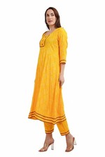 Frock Suit Yellow Color Cotton Dress Set Traditional Everyday Wear Gift