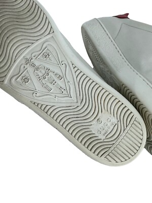 GUCCI White Leather Ace Sequin Lips Women's Sneakers Made in