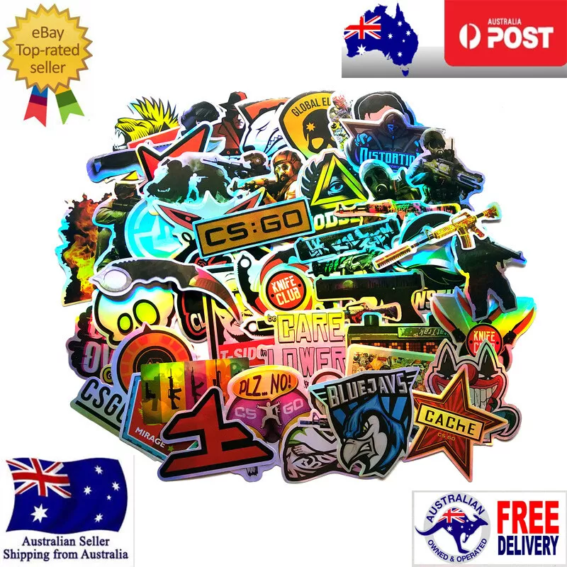  50pcs Cool CSGO Game Stickers for Laptop, Counter