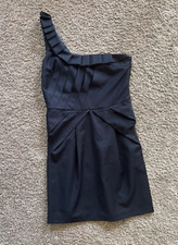 Miss Me New with Tags Black One Shoulder Mini Dress with Pleating