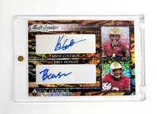 MINT #3/3 RC AUTO JERSEY#D 2023 Leaf Eclectic Trey Benson Keon Coleman SEMINOLES