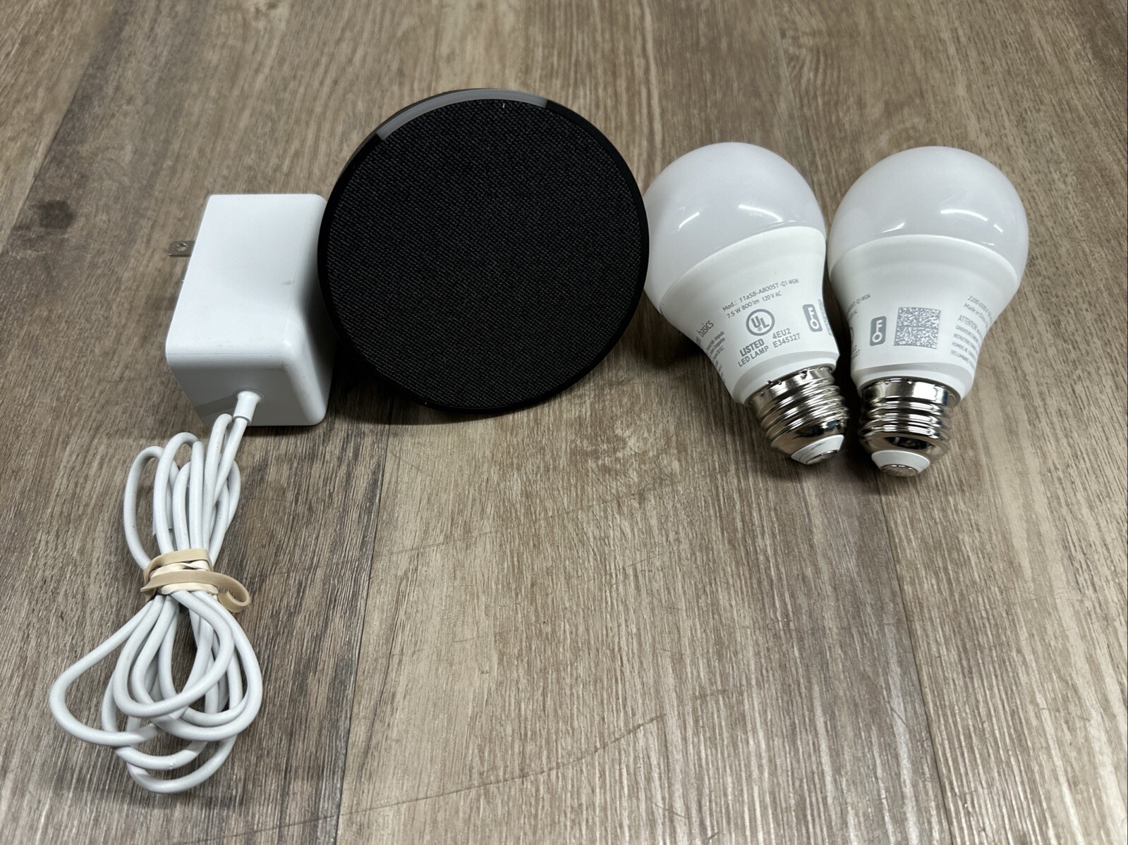 Amazon Echo Pop Smart Speaker With Two A19 Color Changing Smart Bulbs-image