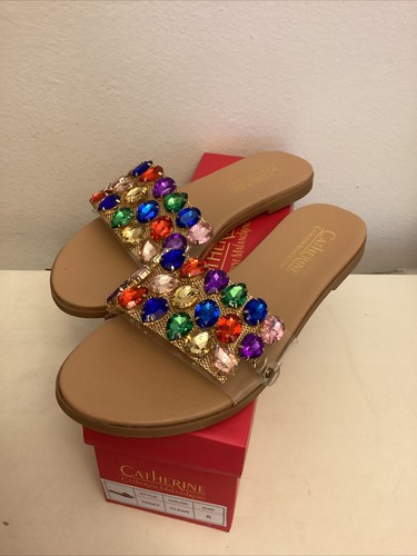 Catherine Malandrino Rhinestone Embellish Clear Sandal Women's Size 8. - 第 1/3 張圖片