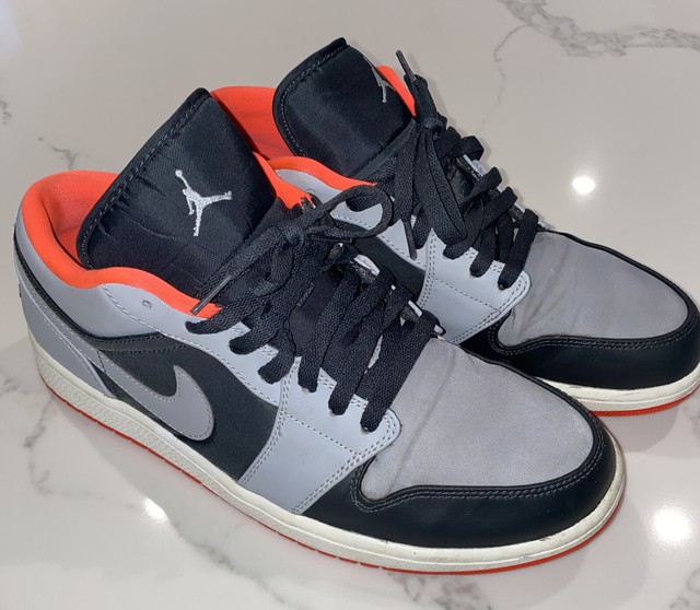 Size 12 - Jordan 1 Low Wolf Grey Infrared 2014 for sale online | eBay