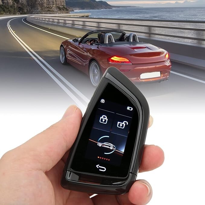 Car Key Fob, Smart Remote Car Key LCD Screen Anti Lost 5.0 Keyless En