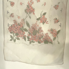 Vintage Nylon Pink Floral Scarf Made in Italy WPL 8672
