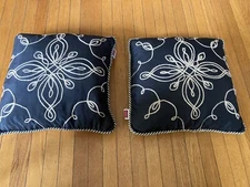 2 Springmaid Pillows Black with Tan Nice!!