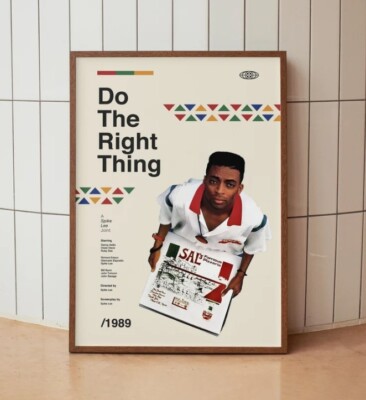 Do The Right Thing Wall Art Print - Spike Lee - Midcentury Vintage Minimalist