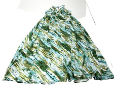 Shein Blue & Green Crisscross Backless Satin Slip Dress Women's Size X-Large NEW