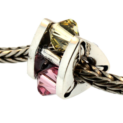 Authentic Trollbeads Silver & Glass 61712 Summer Jewel, Big :0 RETIRED
