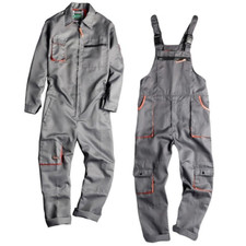 Men Long Sleeve Cargo Overalls Bib Pants Pockets Rompers Jumpsuit Fashion Labor