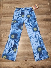 New Vintage Route66 Blue Floral Flared Pant