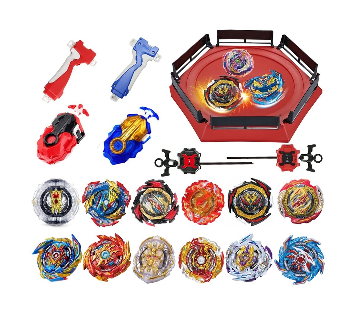Trompo Giroscopio Ensamblado Modelo H Burst 105 - Sistema 4D Con Piezas De Metal Y Plástico, Juego De Batalla Top Fusion Master
