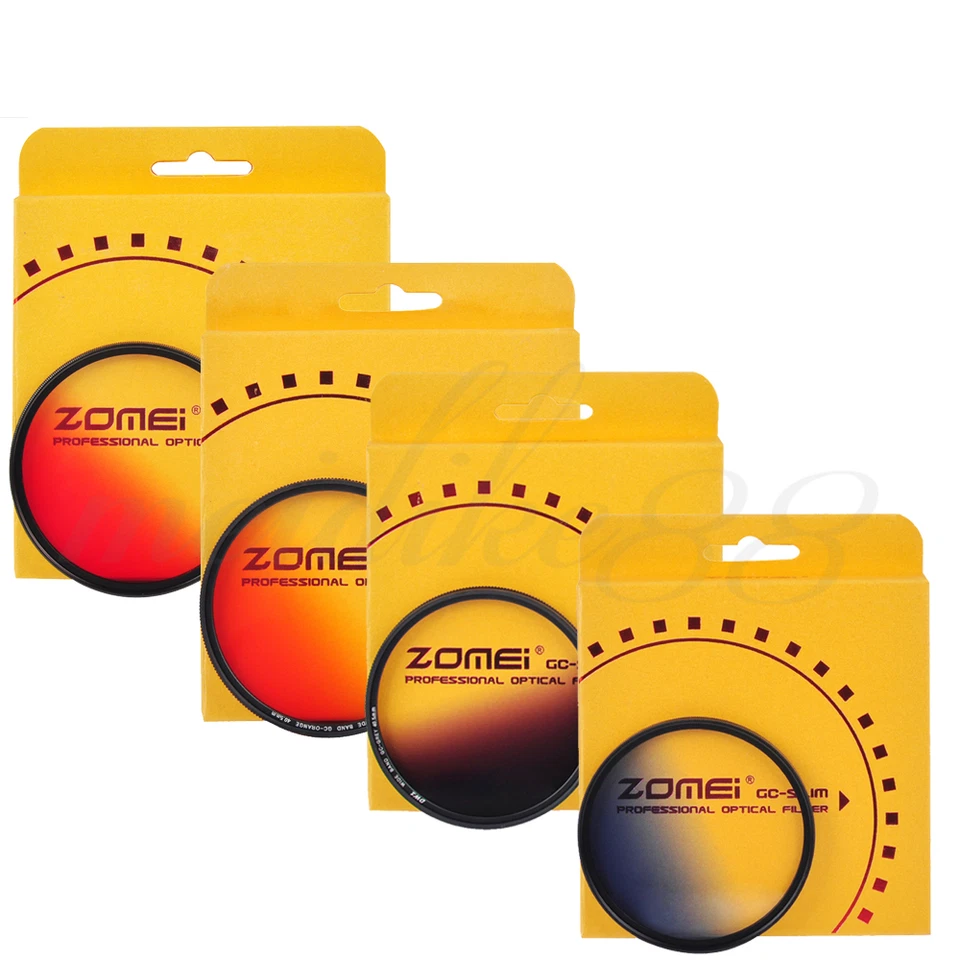 Zomei 40.5mm Slim Camera Graduated Grey 4 Color Lens Filter Kit for Canon Nikon - Image 2 of 4